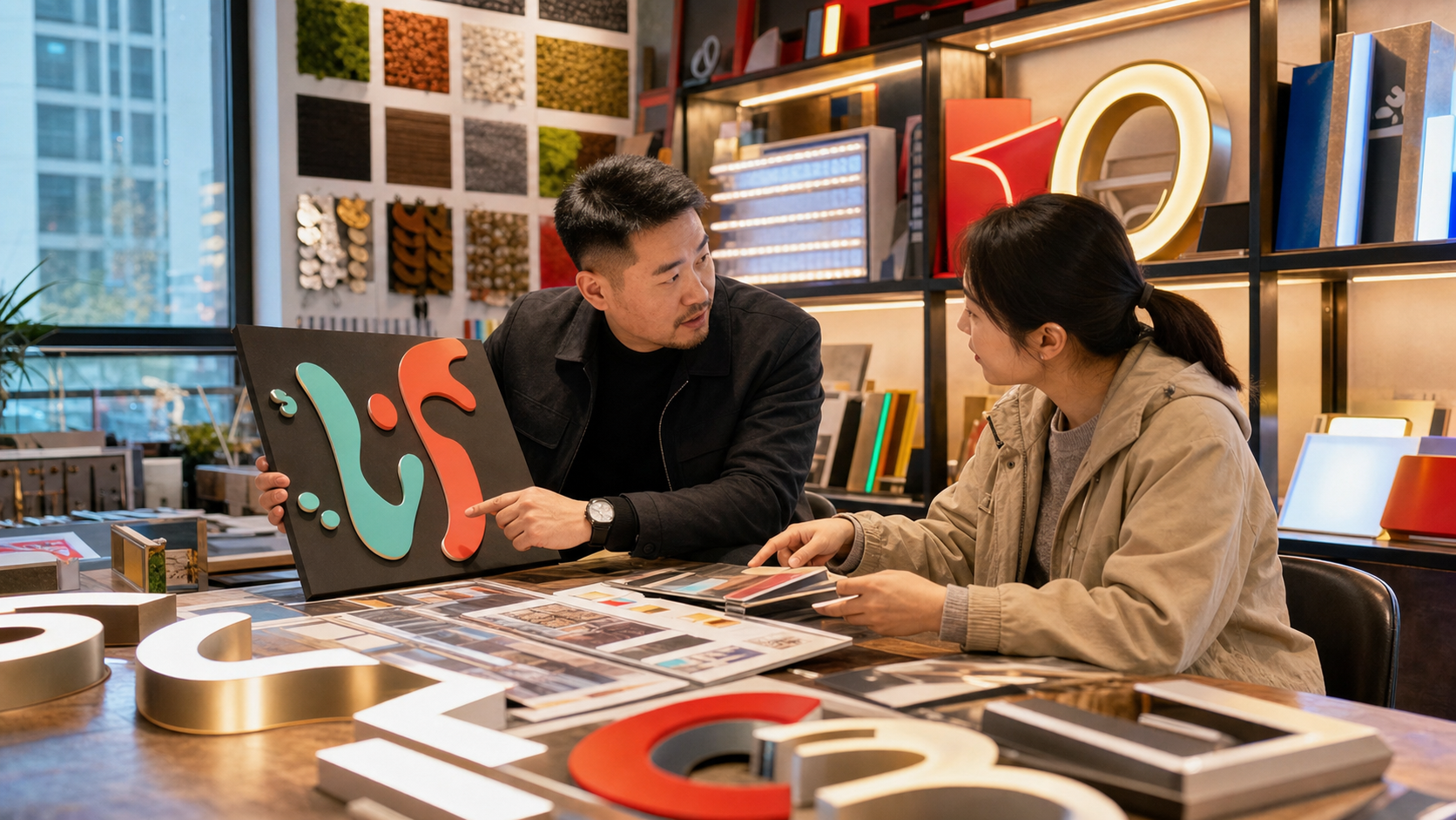 广告设计制作服务方案沟通场景示意图